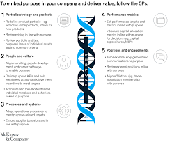 In this way, the purpose states why the organization does the work it does, but does not define how that work is to be done. The 5ps Of Company Purpose Are Much More Than A Mission Statement Mckinsey
