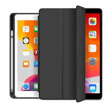 Ipad 10 2 Flip Soft Back Case With Pencil Holder Apple Pencil Holder Apple Ipad Case Smart Case