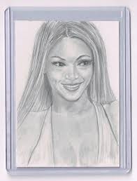 2013 ACEO Sketch Card BEYONCE KNOWLES by artist PATRICK KENNEDY 1/1