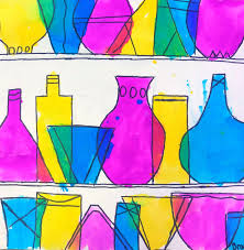 Kids can fill the pictures as per the colours mentioned in the sheet. Colored Glassware Middle School Art Lesson For Kids Leah Newton Art Art Lessons Middle School Line Art Lesson Color Art Lessons