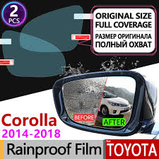 My 2009 auris was 40mm wider than my 2006 corolla, which, when the auris was being garaged gave approx 25mm clearance between the mirror casing and the door post on each side. For Toyota Corolla E170 E160 2014 2018 Full Cover Anti Fog Film Rearview Mirror Rainproof Anti Fog Films Accessories 2015 2016 Buy At The Price Of 2 84 In Aliexpress Com Imall Com