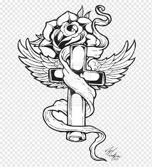 I sketch the main upright part of the cross and show how thick the cross is by drawing the side of it. Old School Tattoo Memorial Cross Drawing Cross Tattoo Hand Monochrome Vertebrate Png Pngwing