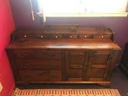 Werkzeug und baumaterial für profis und heimwerker. Vintage Ethan Allen Bedroom Furniture Pine Wardrobe Dresser Mirror Side Table Ebay