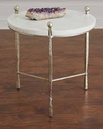 Bernhardt Clarion Round Stone Top Side Table Stone Top Side Table Side Table Double Pedestal Dining Table