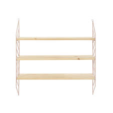 Etagere Murale En Pin Et Metal Rose Maisons Du Monde Opbergmanden Opbergmeubel Kinderbureau