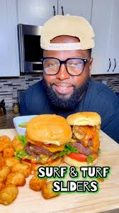 STOP! This Surf & Turf deserves full attention! 🔥 , #burger #cheeseburger  #shrimp #foodie, #dinnerideas @highlight