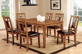 Furniture Of America 7 Pc Freeman Transitional Dining Table Set Oak Dining Sets Oak Dining Room Transitional Dining Sets