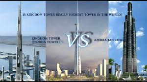 Azerbaijan tower will rise to about 1051 m (3448 ft) with 189 floors. Kingdom Tower Jeddah Fashion Dresses