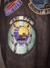 Vintage A 2 Flight Jacket Modified Pop S Leather With Sq Patches Desert Storm 1904124594
