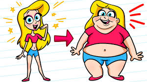 Cartoon characters as fat | cartoon characters as villains hi kids! Barbara Became Fat Animated Shorts By Avocado Couple Youtube