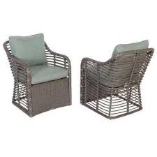 Cane Crossing All Weather Wicker Patio Chat Chairs With Spa Cushions 2 Pack Outdoor Wicker Chairs Backyard Furniture Patio Furniture Decor