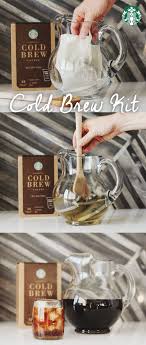 How To Make Cold Brew With A Starbucks Cold Brew Kit Add One Coffee Packet To Any 48oz Pitcher Fill With Cool Wa Coffee Recipes Yummy Drinks Coffee Obsession