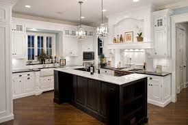white cabinet black island houzz