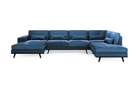 The grace corner sofa from love your home offers contemporary design for less. Copenhagen U Sofa Hojre Velour Bla Trademax
