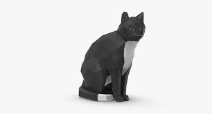 Cat Sitting 3d Model Cat Sitting Animal Drawings Cats