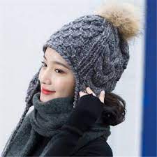 Pin En Womens Winter Hats With Ear Flaps Knit Hats