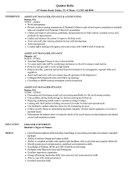 Completed and reviewed federal state and local tax returns for corporations. Assistant Manager Finance Resume Samples Velvet Jobs
