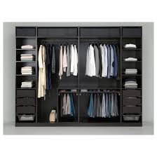 Pax Wardrobe Black Brown Undredal Undredal Glass Ikea Closet Layout Wardrobe Room Bedroom Closet Design