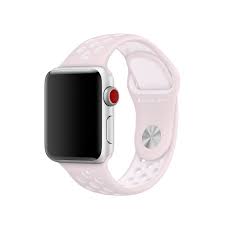 Black Apple Watch With Light Pink Band Customize Your Apple Watch With A 38mm Light Pink Nike Sport Band Made From Breathable High Performance Fluoroelasto Apple Watch Apple Watch Bands Watch Bands