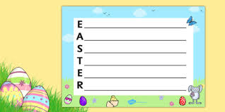 Landscape Easter Acrostic Poem Teacher Made