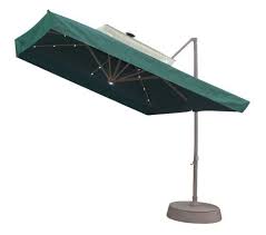 Review 8 5 Square Offset Solar Umbrella Green Solar Umbrella Patio Umbrellas Outdoor Patio Table