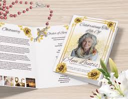 Funeral Program, Funeral Program Template. Obituary, Obituary Template.  Editable & Printable Digital File. Celebration of Life 4page program