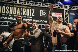Anthony Joshua Vs Andy Ruiz Jr Official Weights Boxing News 24