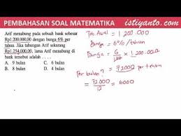 Soal Matematika Aritmatika Sosial Youtube