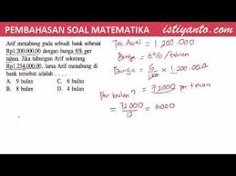 Oleh pitri sundary diposting pada januari 30, 2021. Soal Matematika Aritmatika Sosial Youtube