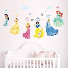 Whether you're decorating a baby girl's princess nursery or a girly bedroom for an older princess, you'll find plenty of ideas here. Amazon Com Runtoo Princess Wall Decals For Girls Kids Room Wall Stickers Baby Nursery Bedroom Wall Decor Kitchen Dining