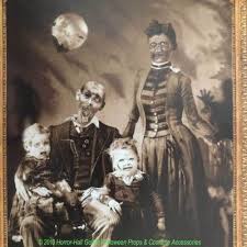 Big Gothic Horror Zombie Family Portrait Cling Wall Sticker Halloween Decoration Wall Stickers Halloween Gothic Horror Halloween Pictures