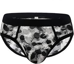 Buy Men S Low Rise Mesh Breathable Triangle Briefs Feather Pattern Sheer Bikini Underwear Elastic Band Jockstraps Panties Online In Nigeria B09682hq4s
