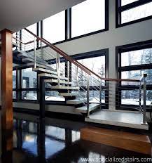 In a cable railing system, the cables can be oriented horizontally or vertically. Benefits Of Horizontal Railing Specialized Stairs Edmonton Kelowna