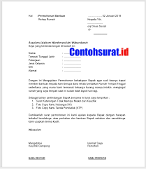 Surat Permohonan Rehab Rumah Layak Huni Pada Dinas Sosial