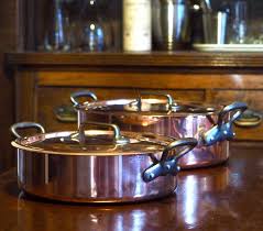Seattle Heritage Cookware On Instagram Beautiful Set Of Vintage Mauviel Copper Rondeaus These Pans Are Fantastic For Copper Pots Display Coq Au Vin Mauviel