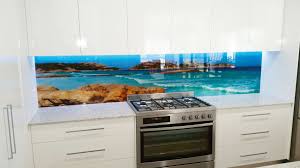 Or, if you have a truly white kitchen with white tile flooring, a bold colour in the splashback creates an appealing focal point behind the cooktop. Glass Splashbacks Bradnam S Windows Doors