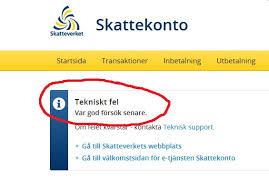 Utbetalningarna görs i huvudsak tisdag och onsdag nästa vecka, men redan nu kan man logga in på mina sidor på skatteverket och kolla om summan är den samma som i det preliminära beskedet. Jon Karlung Ø¯Ø± ØªÙˆÛŒÛŒØªØ± Prova Sjalva Att Logga In Pa Skatteverket Se Skattekonto En Saklig Incidentrapport Skulle Undanroja Oro For Att Konton Ar Typ Raderade Https T Co 3u1c65hxq4
