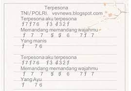 Terpesona aku terpesona ukulele chords. Not Angka Pianika Lagu Terpesona Tni Polri Vevnews