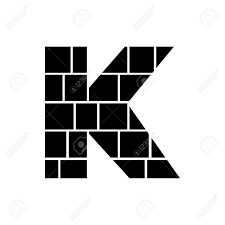 文字Kのマスク領域。アルファベット-文字 の写真のコラージュフレームテンプレート。インテリアデザインの家族写真コラージュフレームテンプレート。フォトモンタージュのベクトルコラージュレイアウト。壁ファミリテンプレート。のイラスト 素材・ベクター Image 175099195