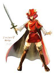 lenna charlotte tycoon and red mage (final fantasy and 1 more) drawn by  komugiko_no_mori | Danbooru