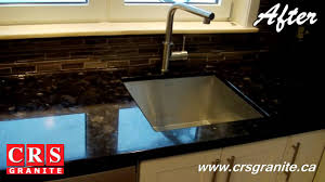 The clients wanted seating at the island without sacrificing any of the walkway, so we used a concave radius to create a breakfast area. Granite Countertops By Crs Granite Hamilton Antique Brown Granite 2cm Youtube