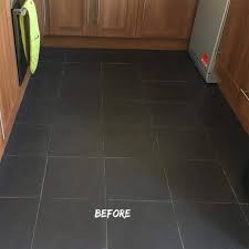 Painting floor tiles in kitchen. How A Mum Transformed Her Kitchen For 144 Using A Clever Tile Hack Yorkshirelive