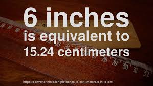 6 inches = 15.24 centimeters 6 In To Cm How Long Is 6 Inches In Centimeters Convert