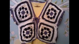 Padded reversible vest crochet pattern. Crochet Flower Power Vest Bolero Youtube