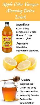 Apple Cider Vinegar Detox Vinegar Detox Drink Detox Drinks Ingredients Healthy Detox