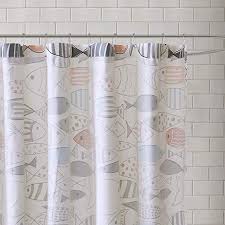 Amazon Com Hipstyle Sardinia Modern Multi Color Fish Cotton Printed Designer Shower Curta Printed Shower Curtain Designer Shower Curtains Home Essence
