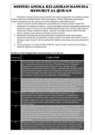 Anda pasti tahu bagaimana sifat yang sesuai dengan tanggal lahir anda. Doc Misteri Angka Kelahiran Manusia Menurut Al Qur An Sry Youne Academia Edu