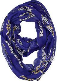 Amazon Com Littlearth Womens Nfl Baltimore Ravens Sheer Infinity Scarf Team Color One Size Sports Outdoors