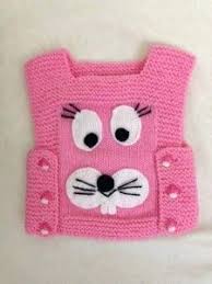 Yandan Dugmeli Kopek Desenli Orgu Yelek Modeli Baby Knitting Patterns Orgu Bebek