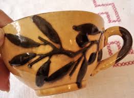 Antique Vallauris Aegitna Cup Art Nouveau Art Pottery Antique Ceramic Cup Art Nouveau Antiques Art Nouveau Paper Clay Art
